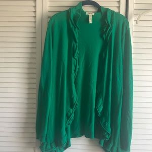 Matilda Jane Spring Green ruffled cardigan